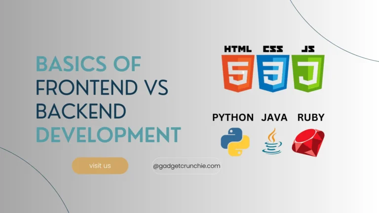 Basics of frontend vs backend development