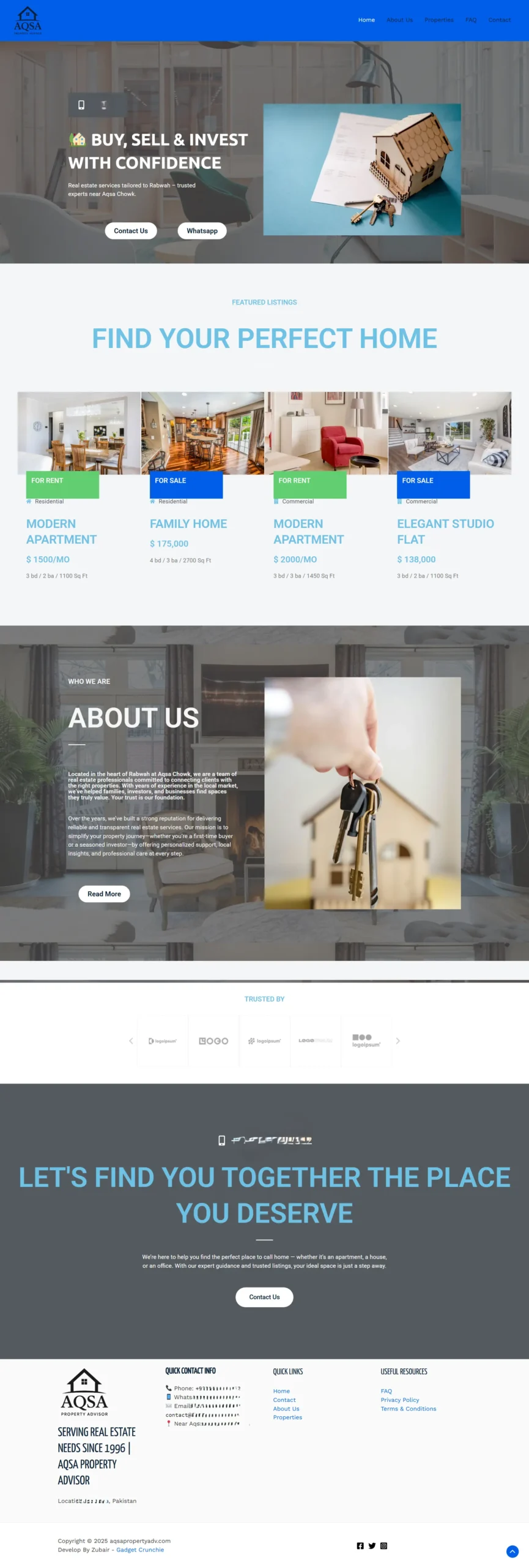 Portfolio | Websites by Gadget Crunchie 4 Project aqsapropertyadv